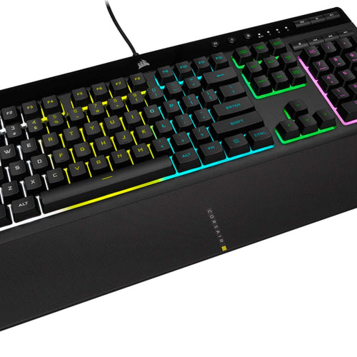 CORSAIR - K55 RGB Pro Full-size Wired Dome Membrane Gaming Keyboard with Elgato Stream Deck Software Integration - Black