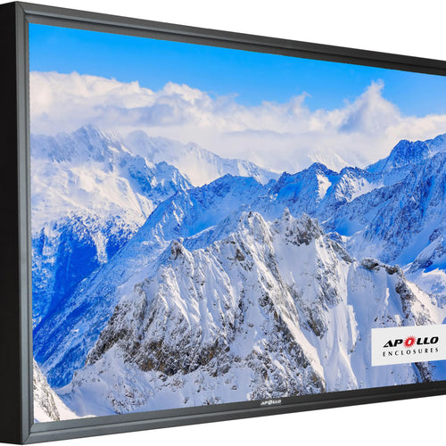 Apollo Enclosures - Apollo 55" Deluxe Direct Sun Outdoor TV Enclosure for 49" to 55" TVs, Quality Aluminum Construction, UL/CSA certified - Black