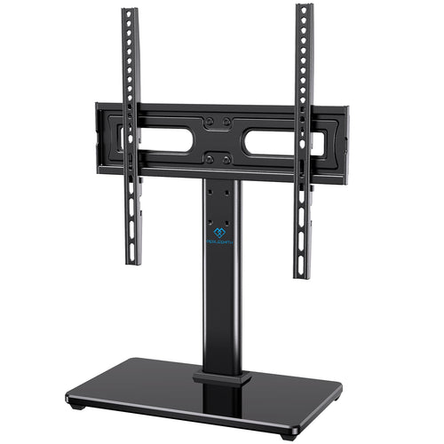 Perlesmith - Universal TV Stand for 32"-60" TVs, Height Adjustable, Swivel, Supports Up to 88lbs, VESA 100x100 –400x400mm, PSTVS28B - Black
