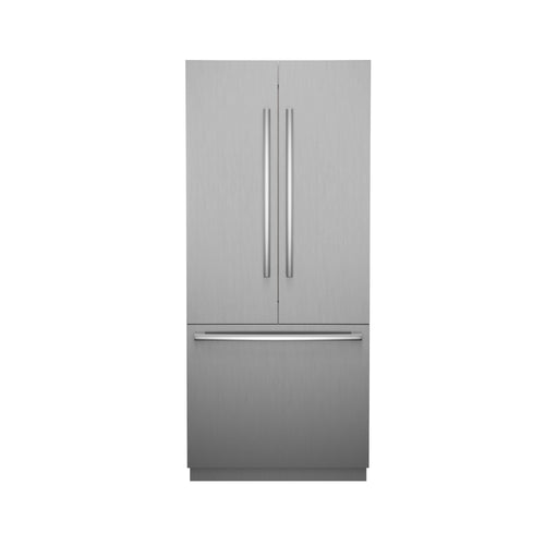 Bosch - Benchmark Series 36 in. Wide 20.1 Cu. Ft. French Door Bottom Freezer Built-in Smart Refrigerator - Stainless Steel