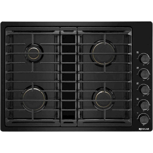 JennAir - 30 in. Wide 4 Burner Built-In Gas Cooktop - Black
