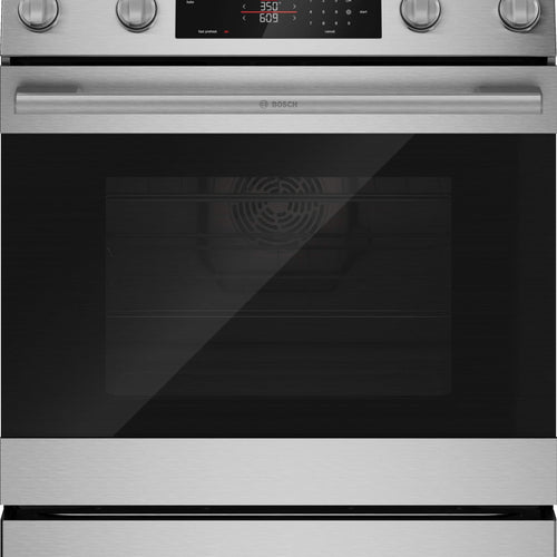 Bosch - 300 Series 30 in. Wide 5.8 Cu. Ft. Slide-In Electric Convection Range with 5 Elements - Stainless Steel